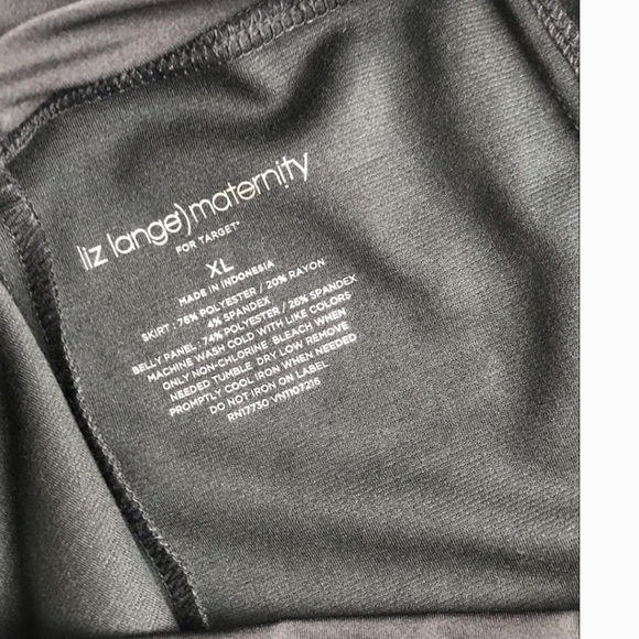 Liz Lange black maternity pencil skirt fitted stretch size XL NEW! - Picture 4 of 6